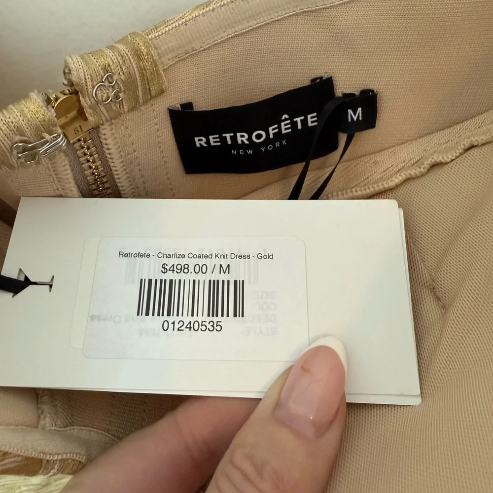 NWT Retrofete Charlize Coated Knit Dress size M - Picture 7 of 7